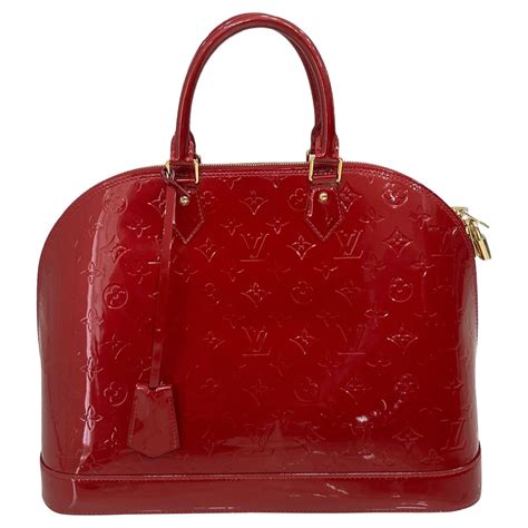 bauletto louis vuitton vernice rossa